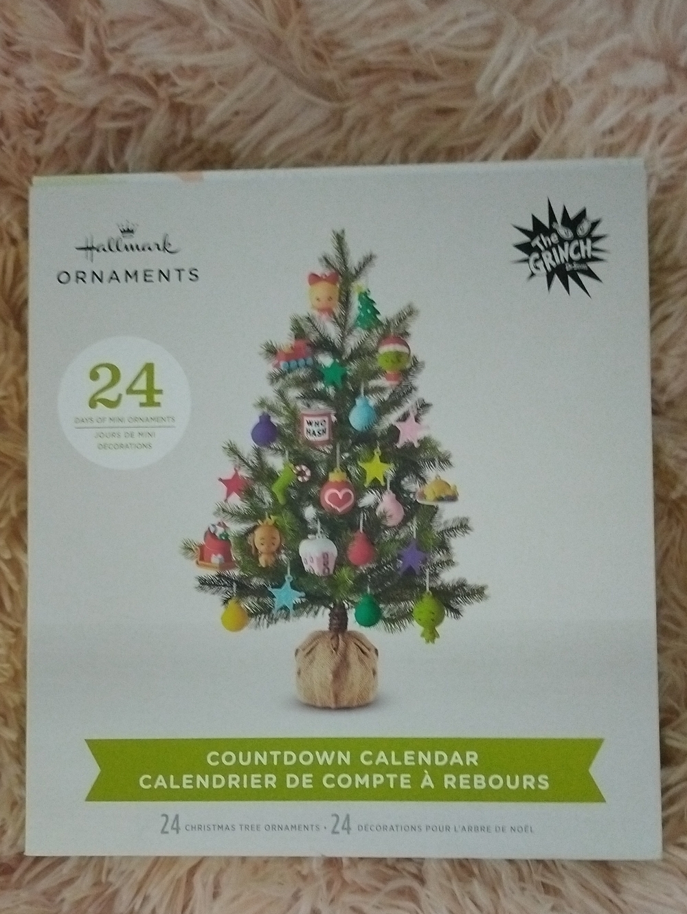 Hallmark Multi-Color Grinch Countdown Tree Ornaments